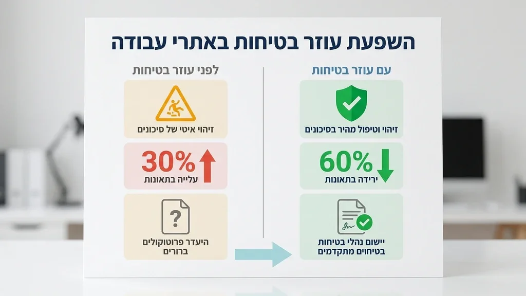 עוזר בטיחות מפקח על עבודות באתר בניה