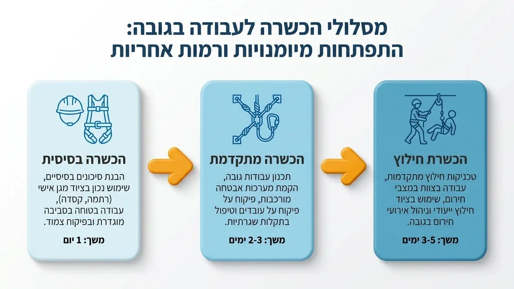 ציוד מגן אישי להדרכות גובה